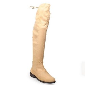 SO English Muffin Women's Thigh-High Boots Size 9 Tan New In Box